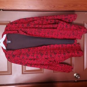 Chelsea Theodore Plus Size Long Sleeve Open Front Speckle Blazer - 3X